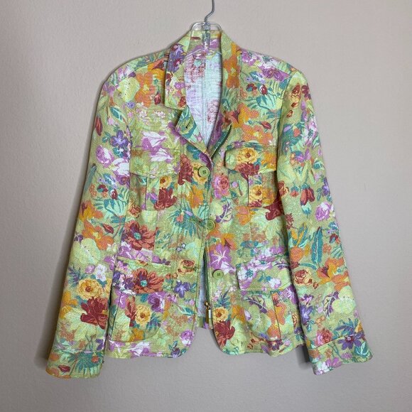 etro floral blazer jacket